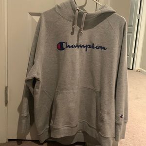 Great condition gray Champion hoodie. Size 2X.
